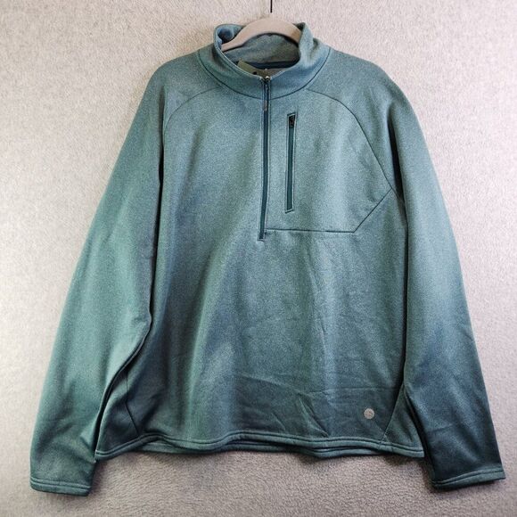 LL Bean Sweater Mens XL Green Mountain Fleece 1/2 Zip Sweatshirt Hiking Trails - Picture 16 of 16